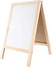 Cabilock 1set Freestanding Double-Sided Chalk Board and Dry Erase Whiteboard for Boys and Girls Learning and Creative Play for Home and Classroom Use