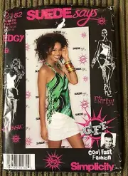 Simplicity Pattern 2182 Misses Knit Top Straps Fringe - Suede Says - 4 6 8 10 12