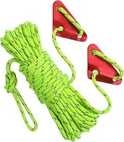 Utility Rope, Tent Rope Parachute Cord, 32.8Ft 5mm Reflective Cord Survival Gear, Clothesline for Camping Hiking Accessories, Tent, Canopy