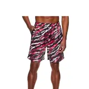 AND1 MEN'S BASKETBALL GYM WORKOUT SHORTS RED ĹBLACK HOOK-UP 8” INSEAM SIZE XL