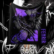 Fenrir 02 Purple Sherpa blanket