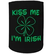 Alcohol Stubby Holder - Kiss Me I'M Irish - Funny Novelty Birthday Gift Joke Beer Can Bottle