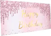 FELTECHELECTR Birthday Party Banner Decorative Flag Wall Hanging Ornament Rosette Decor Party Supply
