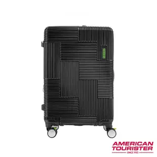 【AMERICAN TOURISTER 美國旅行者】30吋 Velton 跳色幾何防盜拉鍊可擴充PC剎車輪行李箱(三色可選)