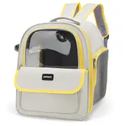 GGP Yellow Pet Carrier Backpack Space Capsule Design For Cats & Small Dogs