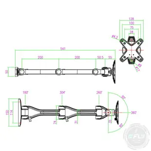 《飛翔無線3C》SPEEDCOM LA-150 鋁合金壁掛型螢幕支撐架◉公司貨◉台灣製造◉適用15~24吋