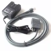 6FT 2M RS232 Serial Cable & AC Power Adapter for Motorola Symbol LS2208 Scanner