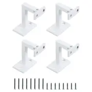 4 Pcs Swivel Hand Rail Brackets Adjustable Square Hand Rail Brackets, White