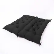 Garden Swing Bench Cushion with Backrest Thick Seat Pad for Patio Porch Sofa Outdoor Recliner Cushion 100*100*8cm Black