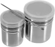 MOLUCKFU 1 Set Multipurpose Spice Jar Powder Dispenser with Sugar Shaker for Home Camping Restaurant Portable Condiment Bottle for Kitchen Organization
