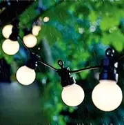 LED Outdoor Festoon String Lights, G45 2W Bulb Warm White,Waterproof Commercial Backyard Hanging Decorative Lights for Bistro Gazebo Balcony Porch Wedding Party (95M 100pcs 2W Bulbs)