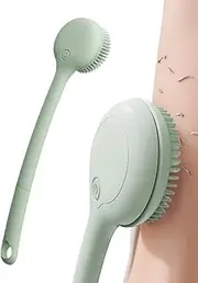 Electric Body Scrubber, Detachable Back Brush, Long Handle Shower Scrubber, Waterproof Back Scrubber, Body Scrubber for Shower, Shower Brush with Handle, Home Body Scrubber