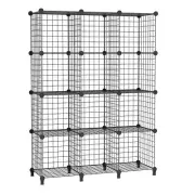 Wire Cube Storage Organizer, Closet Organizers and Storage, Metal 12 Cube Sto...