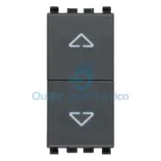 Vimar Switch Double Button 2P 10AX Grey With Arrows And Posiz.off Central