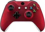 eXtremeRate Red Faceplate Cover, Soft Touch Front Housing Shell Case, Comfortable Soft Grip Replacement Kit for Xbox One X & One S Controller - Controller NOT Included