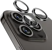 ESR Camera Lens Protectors for iPhone 16 Pro Max/16 Pro/15 Pro Max/15 Pro/14 Pro Max/14 Pro, Tough HD Individual Protectors, Scratch Resistant, Thin Tempered Glass, Armorite Series, 1 Pack, Black