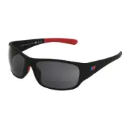 Chaps x Foster Grant Men's 100% UVA-UVB Wrap-Style Black Fashion Sunglasses