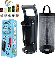 laffeya Can Crusher 16oz, Can Smasher Wall Mounted with Can Opener, Ideal for Crushing Soda & Beer Cans for Easy Recycling(16 oz, Black)