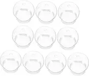 MINAOLULUS 10Pcs Clear Plastic Water Globe DIY Craft Kit Create Your Own Snow Globe with Capacity for Christmas Decorations Weddings and Parties