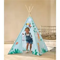 在飛比找momo購物網優惠-【法國Janod】雨林大冒險-兒童帳篷(室內帳篷 三角帳篷 