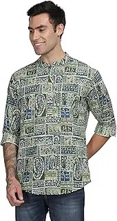 [BE ACTIVE] Jaipuri Pure Cotton Printed Kurta Short Kurta Full Sleeve Short Kurta Kurta Shirt Mandarin Collar Timeless Style