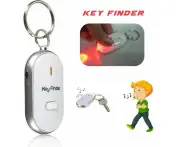 3x Wireless Whistle Key Finder Response Flash LED Anti Lost Ring