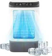 Air Conditioner Portable for Room | USB Desk Evaporative Humidifier | LED Fan with 3 Speed Portable Air Conditioner for Bedroom RV Garage Apartment Dorm