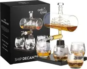 Whiskey Decanter Glass Spirit Dispenser Rum Scotch Bourbon Wine Carafe Gifts for