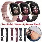 For Fitbit Versa 3 Sense Sports Wristband Silicone Watch Strap Replacement Band