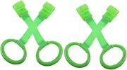 SUPVOX 4pcs Pull Up Rings for Standing Assistance Ergonomic Crib Pull Handles Walking Exercise Easy Attachment for Playpens and Furniture Skills Development