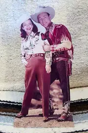 Roy Rogers and Dale Evans Western Tabletop Display Standee 10" Tall