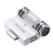 Tascam iM2W White Stereo Microphone for 30 Pin IOS, New!