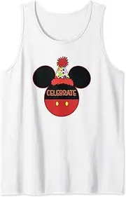 [Disney] Mickey and Friends Birthday Mickey Ears Celebrate Hat Tank Top