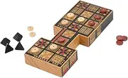 Masters Replica Royal Game of Ur Board Game with Pyramid Dice - Features Authentic Design with Solid Wood Board and Wooden Pieces