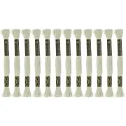 12 Skeins Embroidery Floss 8m Each Cotton Cross Stitch Thread Very Light Green