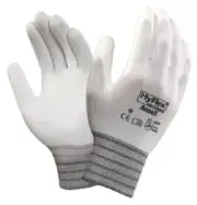 Ansell HyFlex LITE PU PALM COATED NYLON GLOVES 4-Pairs WHITE- Size 8, 9 Or 10