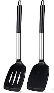 Silicone Spatulas Set, Silicone Solid Turner Cookware, Non Stick Slotted Kitchen Spatulas, High Heat Resistant Cooking Utensils
