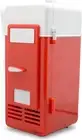Mini Red USB Fridge Cooler Beverage Drink Cans Cooler Refrigerator for Laptop