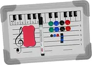 BCOATH Staff Dry Erase Board Musical Teaching Aid Reusable Whiteboard for School Home Music Educati