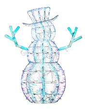 National Tree Company 48in Iridescent Snowman with LED Lights