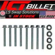 ICT Billet 12 pc ENGINE STAND BOLT Flange SBC BBC 350 Small Big Block Chevy