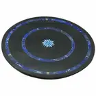 2'x2' black Marble Dining Coffee corner Center Table Top inlay antique Mosaic k1