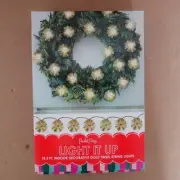 Vintage Inspired Light It Up 20ct Gold Tinsel String Lights 18ft Indoor NEW
