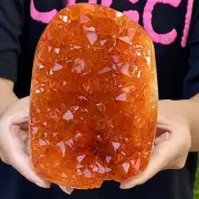3.33LB Natural yellow crystal cave quartz crystal mineral specimen