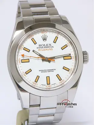 台北腕錶 Rolex 勞力士 Milgauss 116400 閃電針 抗磁錶 台灣保單 187628