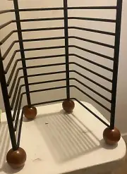 CD Rack Stand Holder for Shelf or Table Top, Black Steel 11 Count