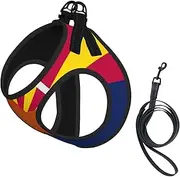 Arizona state flag print Dog Harness and Leash Set, Reflective Adjustable Puppy Vest for Small Medium Large Dogs, Cats