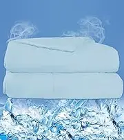Cooling Comforter Queen Size, Super Soft Pre-Washed Zero Pressure Cooling Blanket for Hot Sleepers, Breathable & Lightweight Woven 90"x90"