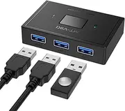 MT-VIKI 1 in 2 Out USB 3.0 Switch 2 in 1 Out Bi-Directional USB Selector Switcher 5Gbps for PCs Mouse Keyboard Printer Scanner