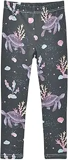 [Caihoyu] Girls Leggings Soft Comfortable Leggings for Kids Elastic Waist Girls Athletic Leggings 4-10T